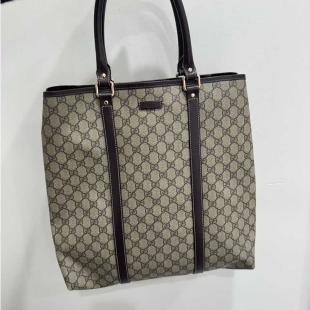 Vintage gucci Beige and Brown Tote Bag